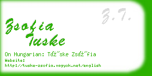 zsofia tuske business card